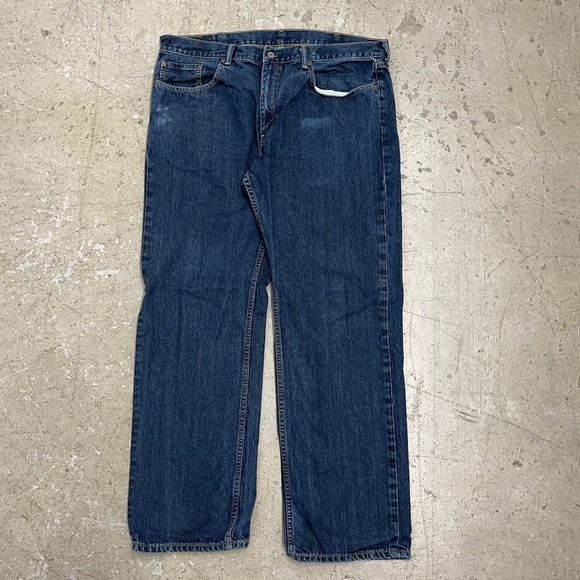 Levis Jeans Men 38x31 Blue Pants 559 Relaxed Straight Baggy Dark Denim Tag 38x32 - Picture 1 of 16